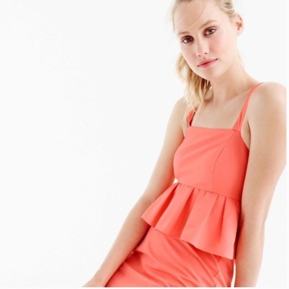 J. Crew Peplum Party Dress in classic fraille Sz 4​ - Picture 4 of 10